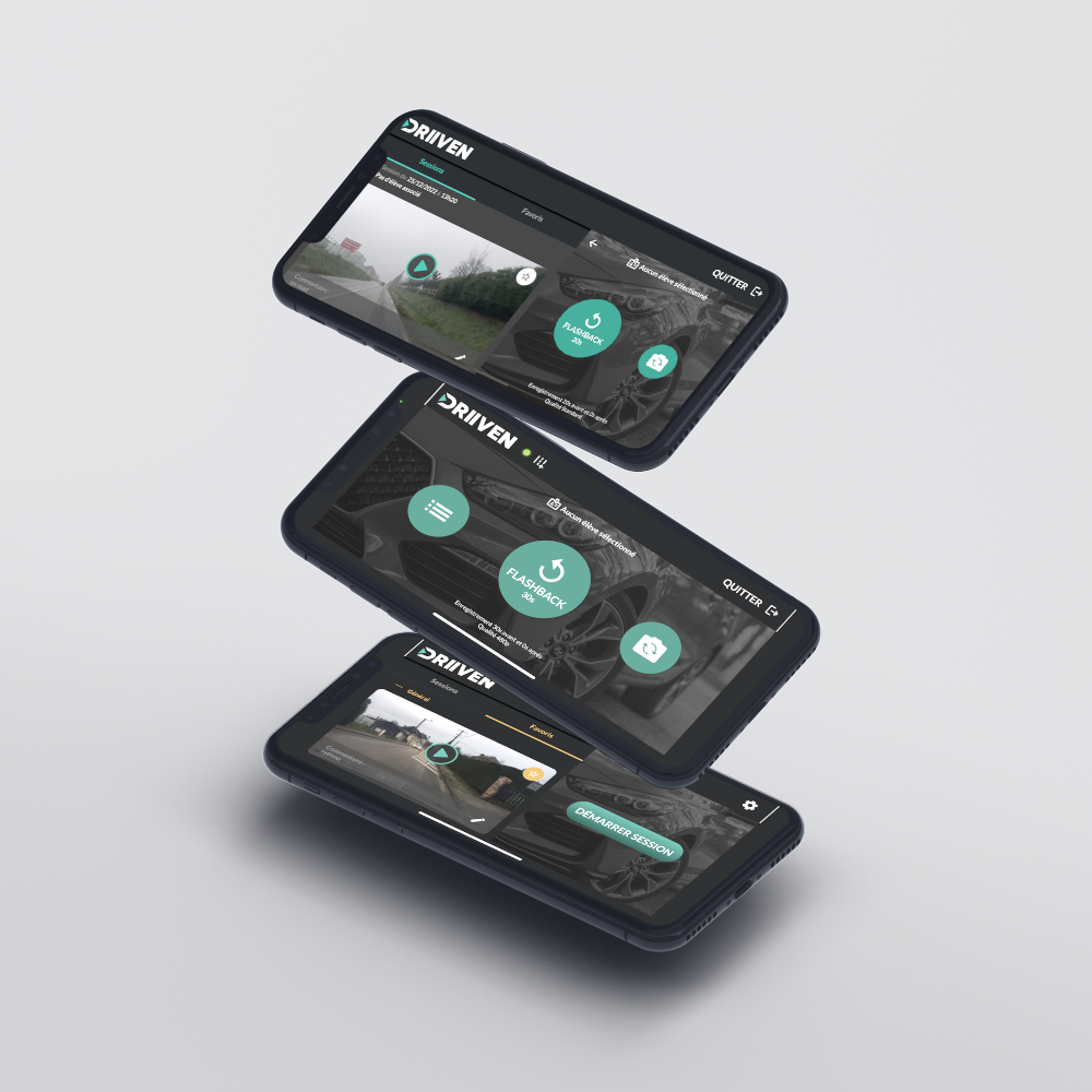 Interface de l'application Driiven